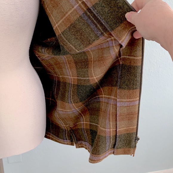 Lauren Ralph Lauren Lambswool Plaid Zip - Picture 13 of 15